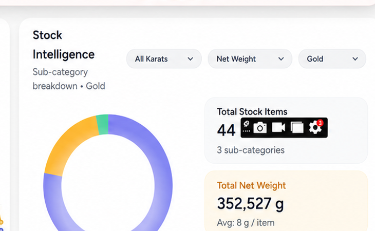 GemNex ERP stock dashboard preview